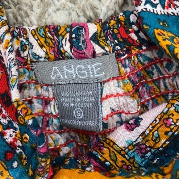 Vintage Y2K Angie Boho Paisley V Neck Maxi Dress Small - Picture 9 of 15